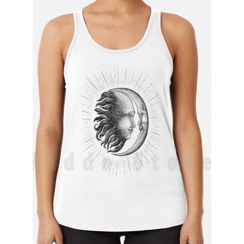 Moon&Sun tank tops vest sleeveless Moon Sun Love Lovely Hug Kiss Honey Happy Birthday Love Mum Dad Baby Kids Toy White