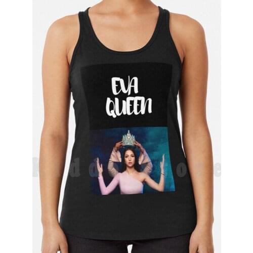 Eva Queen Tank Tops Vest 100% Cotton Eva Queen Black Blue