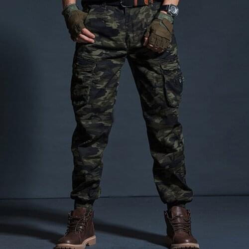 Multi-Pocket Fashions Black Army Trousers High Quality Khaki Casual Pants Men Military Tactical Joggers Camouflage Cargo Pants