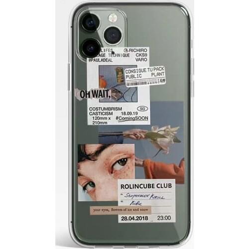 Creative Simplicity Tags Pattern Mobile Phone Case for IPhone 11 12pro 12mini Soft Shell for IPhone 7 8 XR XS Mobile Phone Case