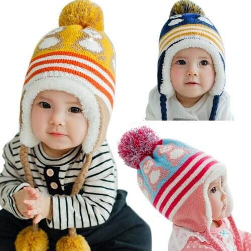 New Baby Winter Hats Hedging Caps Girl Boy Kid Winter Warm Korean Version Cute Baby Hat Penguin Newborn Colorful