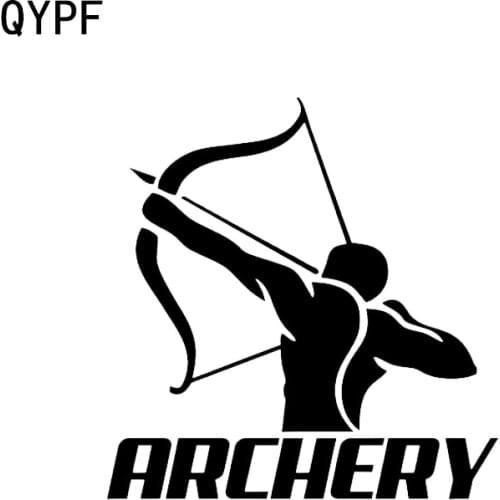QYPF 12.1*12.4CM Fashion Archer Bow Hunting Decor Car Modelling Sticker Vinyl Bumper Window Decals C16-1628