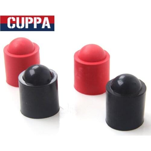 10 Pcs/lot Cuppa Rubber Snooker Cues Bottom Protector Billiards Accessories Black Red Color China
