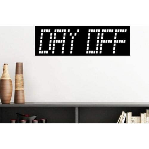 Holiday Starts Day Off Silhouette Removable Wall Sticker Art Decals Mural DIY Wallpaper for Room Decal