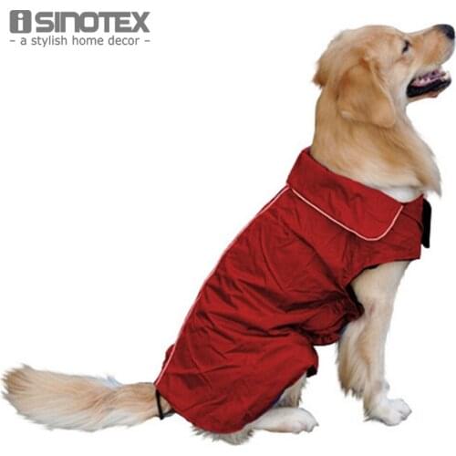 Pet Jacket Dog Vest Coat Polyester Clothes Waterproof Cats Puppy Raincoat Plush Lining Closure Pet Clothing Large Size