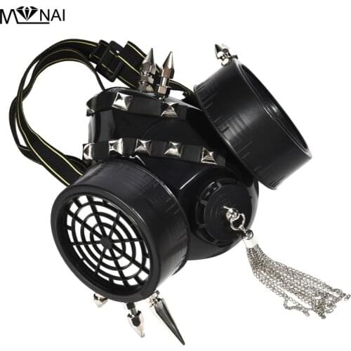 Steampunk Masquerade Cosplay Mask Ball Half Face Men Punk Rivets Masks Costume Halloween Party Props Gothic mask Unique