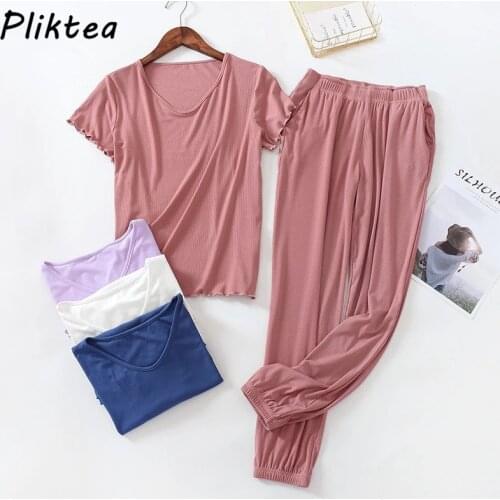 Women Modal Atoff Home Autumn Gray Homewear Casual Home Clothes Plus Size Modal Women‘s Pajamas Loose Ladies Sleepwear Pajamas