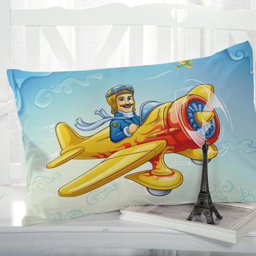 1pc Cartoon Childrens Pillow cover Pillow case Bedding Pillowcase Pillowcovers decorative 50x70 3D for kids baby Car aircraft