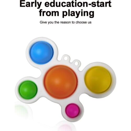 1pc Simple Dimple Sensory Exploration Training Toy Soft Silicone BPA Free Exercise Board For 0-1 Year Old Baby Boy Girl Dropship