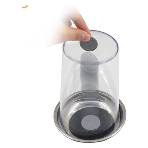 1PC Visiual Coin thru Glass Magic Penetrate W/No Cover Magic Tricks Coin Vanishing Magie Close Up Illusions Gimmick Props Magica