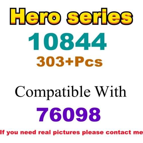 303Pcs 10844 Building Block Toy Hero Series 76098 Assembled Building Block Childrens Toy Gifts