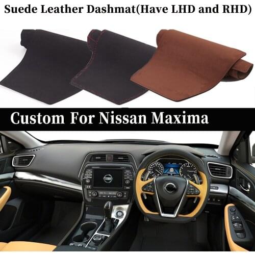 Accessories Car-styling Suede Leather Dashmat Dashboard Cover Dash Mat Carpet For Nissan Maxima 2016 2017 2018 2019 2020 2021