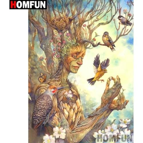 HOMFUN Full Square/Round Drill 5D DIY Diamond Painting "Beauty tree scener" 3D Diamond Embroidery Cross Stitch Home Decor A19534
