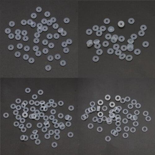 Silicone Rubber Stoppers Ring Bead Charms Bracelets Compatible for Use Alone or with Clip Lock Spacer Charm Beads 100Pcs