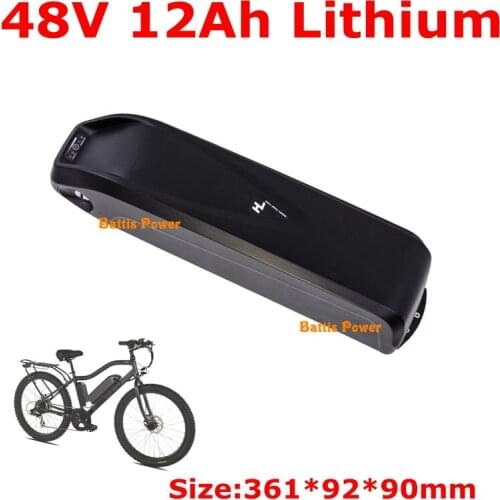 Free Shipping 48V 12ah Lithium Ion Hailong Battery Ebike Battery for Bafang BBS02 750W BBS03 BBSHD 48V 1000W Free 2A charger