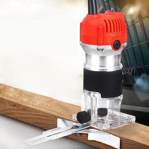 Woodworking Electric Trimmer Wood Milling Engraving Slotting Trimming Machine Hand Carving Machine Wood Router