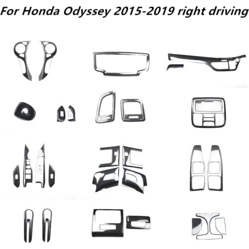 For Honda Odyssey 2015-2016 2017 2018 2019 Decoration Accessories Carbon Fiber Center Console Windows Control Panel ABS Sticker