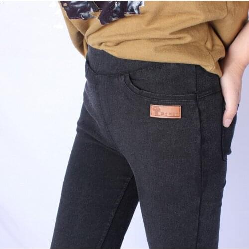 New Lable Jeans for women Jeans High Waist Jeans Woman High Elastic big size Women Jeans femme washed casual skinny pencil pants