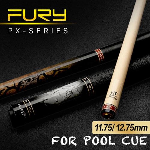 FURY PX Pool Cue Billiard Cue 11.75/12.75mm Tiger Tip 3 Choices Lizard Leather Lrish Line Wrap Maple Shaft Quick Joint Stick Kit