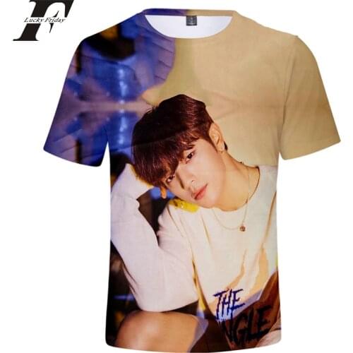 Stray Kids 3d t shirt women/men kpop Album Yellow Wood StrayKids t-shirt 2019 Hip hop Casual t shirt Short Sleeve Clothes
