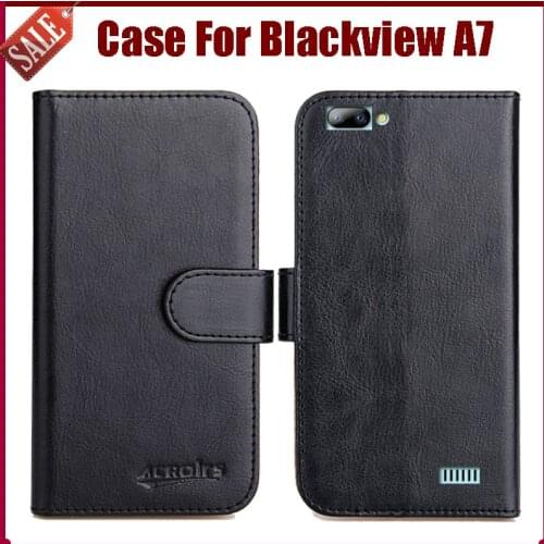 Hot Sale! Blackview A7 Case New Arrival 6 Colors High Quality Flip Leather Protective Cover For Blackview A7 Case Phone Bag