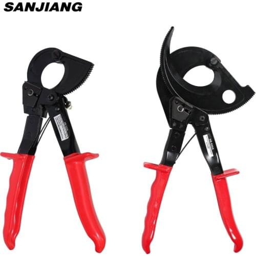 HS-325A Heavy Duty Aluminum Copper Ratchet Cable Cutter Cut up to 240/400mm² Ratcheting Wire Cutting Hand Tool