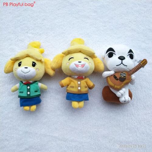 Playful bag Animal Crossing Isabelle & Guitar dog KK Plush toys Cute Doll Novelty Game collections Best gift send friend HF17