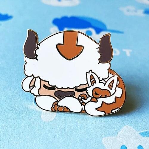 YAOJIE Classic AVATAR the Last Airbender Appa Momo Enamel Brooch Pin Hat Bag Collar Lapel Pins Badges Fashion Jewelry Gifts
