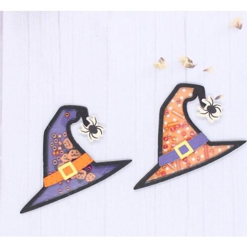 KSCRAFT Halloween Witch Hat Shaker Metal Cutting Dies Stencils for DIY Scrapbooking Decorative Embossing DIY Paper Cards