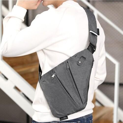 Hot Selling Men Sling Bag Oxford Anti Theft Crossbody Shoulder Chest Bags for Outdoor Sport Travel Hiking