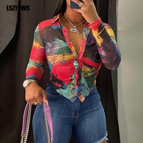 Блузки с принтом LSZYOWS China At AliExpress
