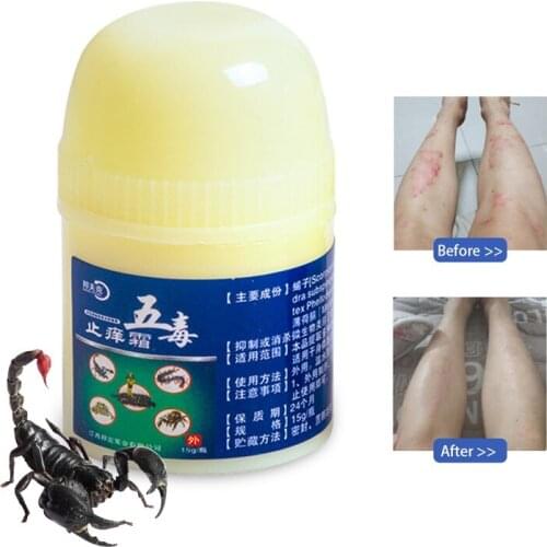 15g Scorpion Venom Dermatitis Treatment Ointment Antifungal Eczema Dermatitis Mosquito Repelling Skin Itching Infect Cream