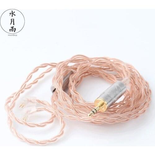 Moondrop Violet II 3.5mm In ear Earphones Single End/2.5mm cable 6N 2Pin OCC 0.78 Balance/4.4mm Balance Plug Upgrade cable