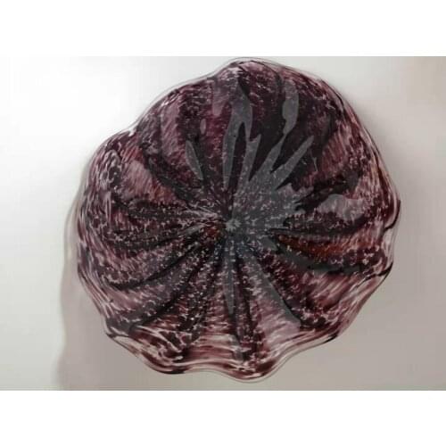 Flower Shape Murano Art Glass Wall Lamp Custom Made Hand Blown Glass Hanging Wall Plates