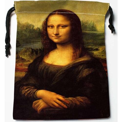 New Arrival The Mona Lisa Drawstring Bags Custom Storage Printed Receive Bag Type Bags Storage Bags Size 18X22cm