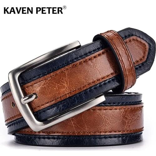 New Mens Belt Fashion Casual Strap Male Jeans Designer Trouser Belts Pu Genuine Leather Luxury Brand Pin Buckle