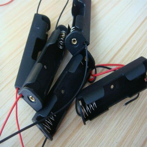 Wholesale 1.5V BATTERY SHELL 1XAA 1XLR06 battery holder 1X1.5V AA BATTERY box AA BATTERY CASE with 6'' UL1007 wire ,1500pcs/lot