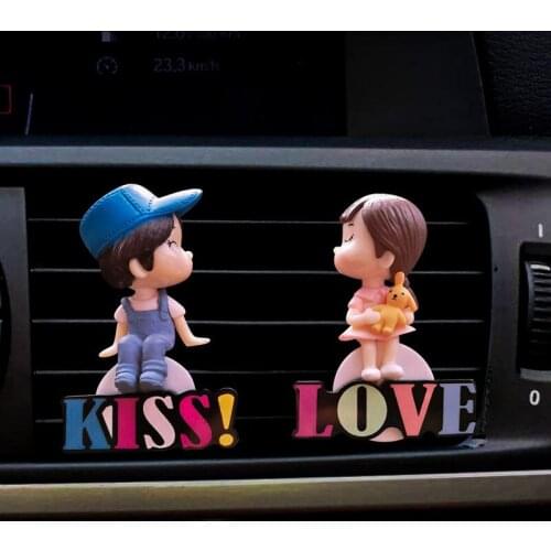 Lovers car air freshener perfume air conditioner outlet Perfume clip bulldog auto air freshener Car interior accessories