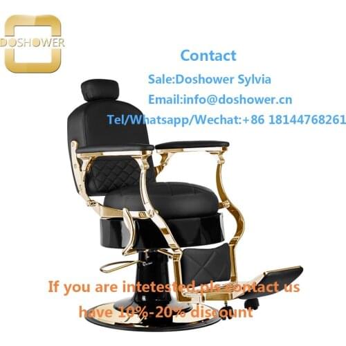 Full barber clipper set with swivel chair seat cutting hair for gold barber chair