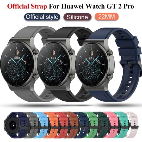 Official Silicone Smart Watch Band Straps For Huawei Watch Gt 2 Pro Sport Original Watchband Gt2 Pro Wristband Replace Bracelet