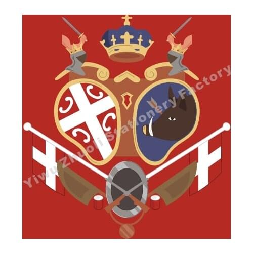 Serbia Revolutionary Flag 4x4FT 120x120cm Polyester Double Stitched High Quality Banner