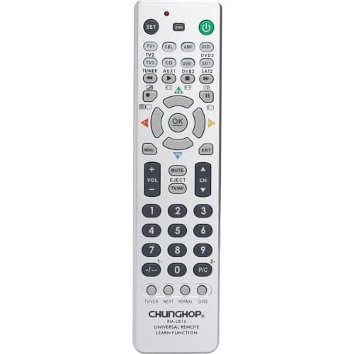 Universal Smart Remote Control With Learn Function For TV CBL DVD CD SAT AMP DVB Controller Chunphop RM-L816