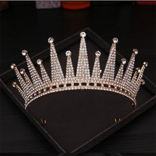 Vintage Baroque Tiaras and Crowns Bridal Headbands Rhinestone Brides Wedding Crown Hair Jewelry Pageant Hair Accessories
