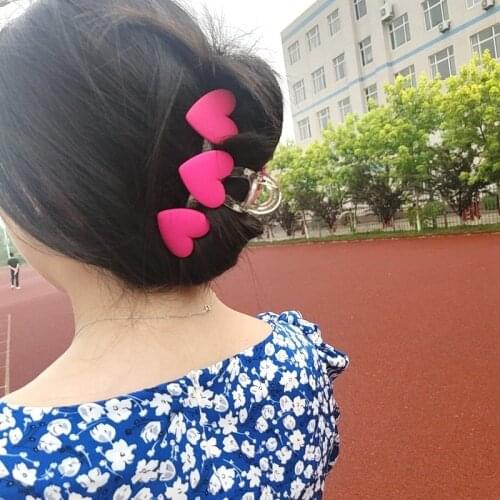 South Koreas new love catch clip net celebrity back head shark clip hair catch female summer large clip headdress hair clip