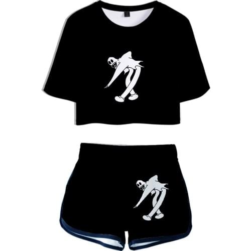 Ghostemane World Tour Rock Music Logo 3D Print Two Pieces Sets Women Fashion Girl Casual T-shirt+shorts Clothes