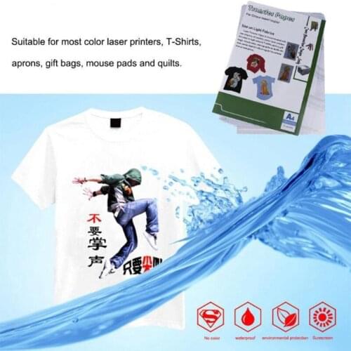 10Sheets 21x 29.7cm Transfer Paper Hot Paper Suitable for Light-colored T-shirts
