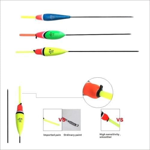 10PCS/Lot 1g-5g Mix Size Color Ice Fishing Float Bobber Set Buoy Floats for Carp Fishing Tackle Accessories Float Fishing