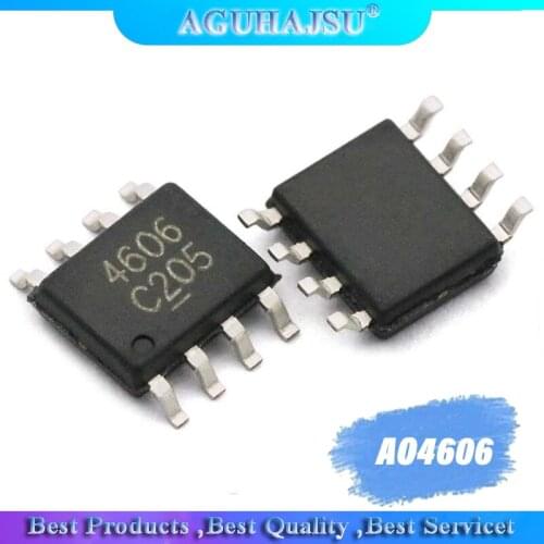 10pcs AO4606 SOP8 AO4606C SOP SMD 4606 N+P channel high voltage MOSFET chip mos field effect transistor switch