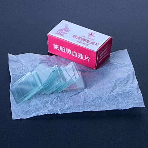 100 PCS Glass Cover Slides Interfaced for Blood Counting Chamber 22x26mm