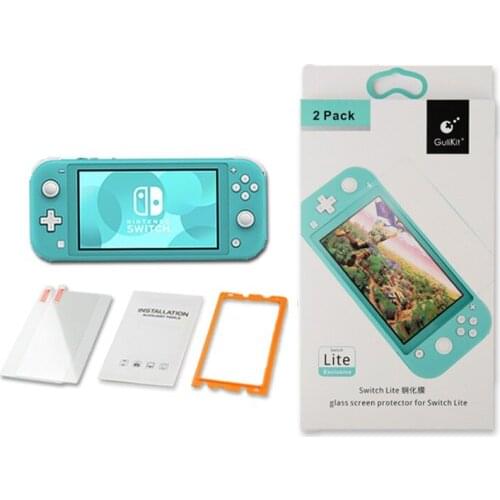 2Pcs Gulikit NS12 Tempered Glass Ultra Clear HD Screen Protective Film Easy Install Protector for Nintend NS Switch Lite Console